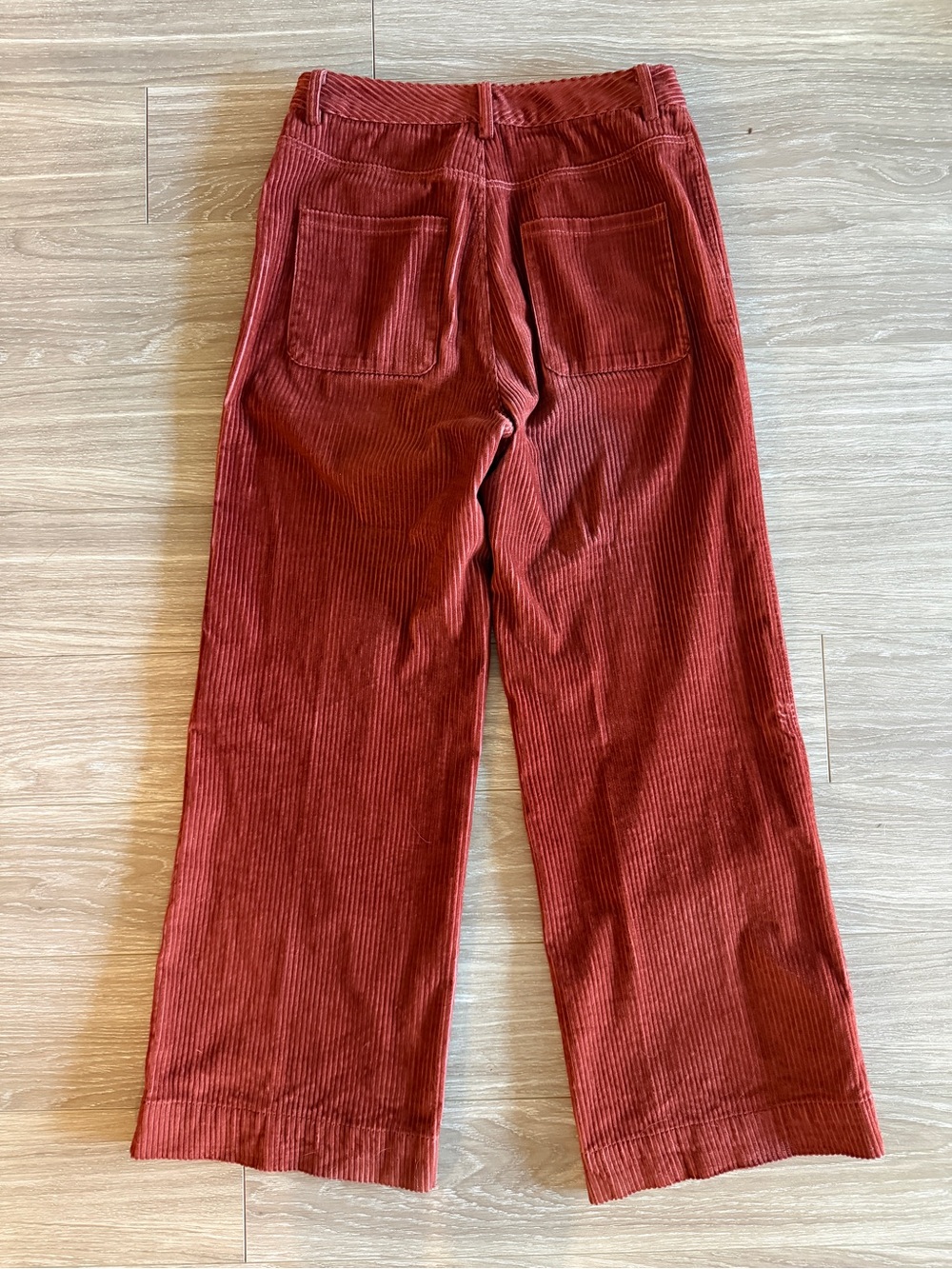 Ulla Johnson Cord Pants Copper High Rise Wide Leg size 8 Corduroy Designer - Picture 8 of 12